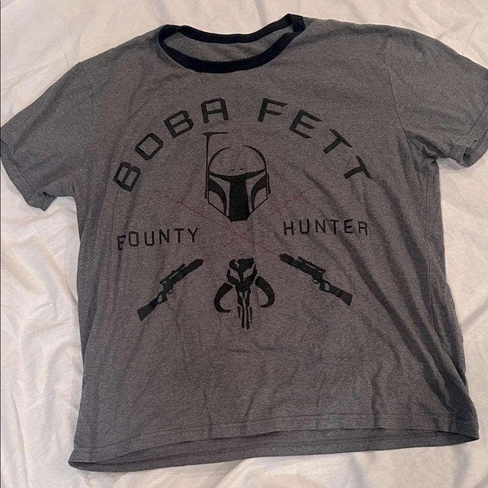 Star Wars Boba Fett Gray T Shirt Disney Store